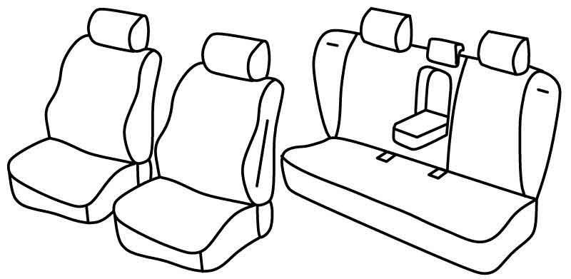 Set coprisedili Superior - Nero/Blu - compatibile per Volvo S60 4p (09/10>10/18)