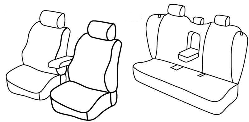 Set coprisedili Superior - Nocciola - compatibile per Volvo S80 (05/06>06/16)