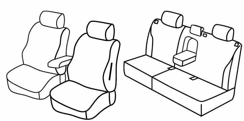 Set coprisedili Superior - Beige - compatibile per Volvo V50 sw (02/04>04/13)
