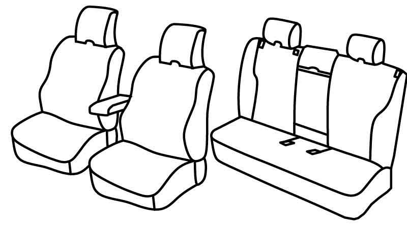 Set coprisedili Superior - Nero/Rosso - compatibile per Volvo XC60 (11/08>04/17)