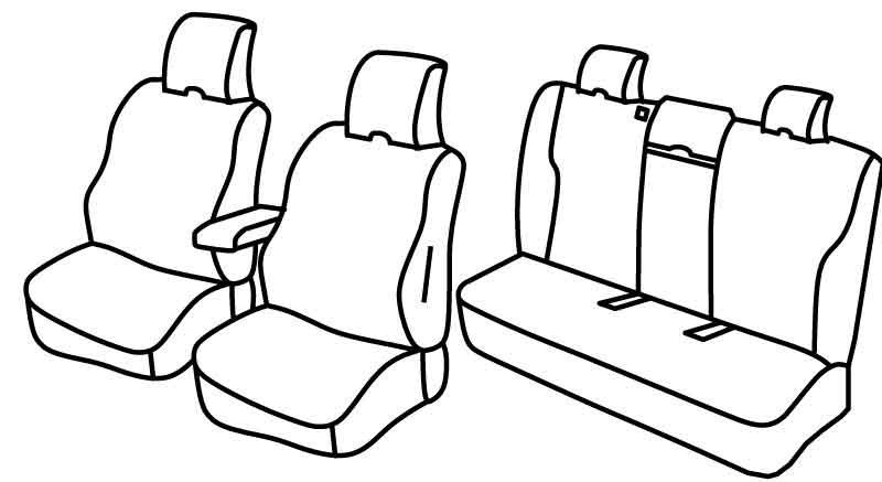 Set coprisedili Superior - Nero/Blu - compatibile per Volvo V60 (11/10>04/13)