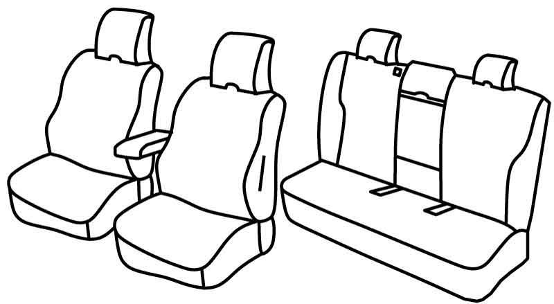 Set coprisedili Superior - Nero/Blu - compatibile per Volvo V60 (11/10>04/13)
