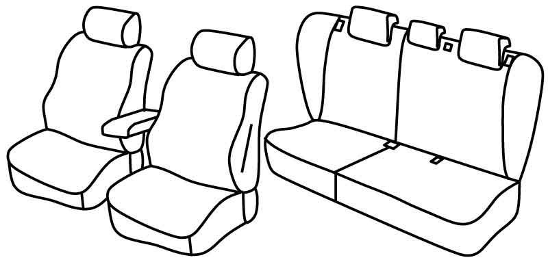 Set coprisedili Superior - Beige - compatibile per Volvo S40 (01/04>12/12)