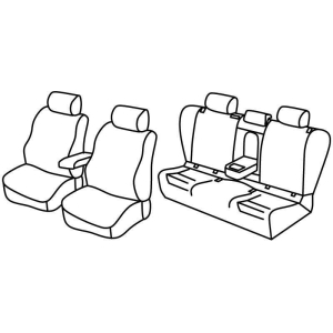 Set coprisedili Superior - Nero/Grigio - compatibile per Volvo XC60 (05/17>)