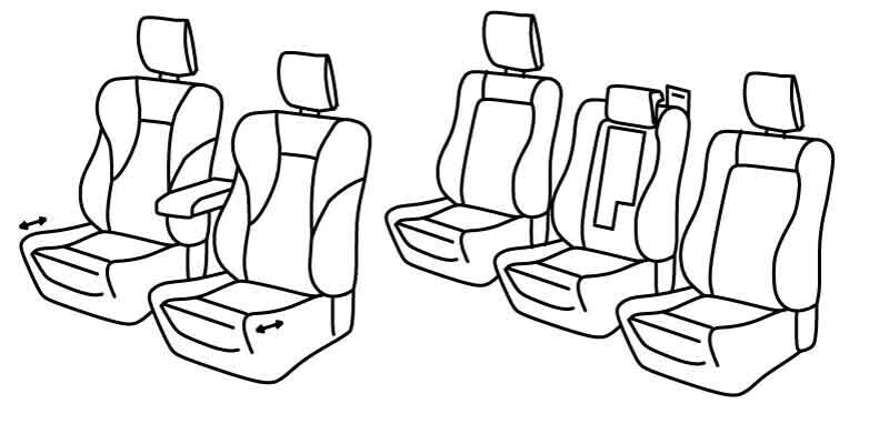 Set coprisedili Superior - Beige - compatibile per Volvo XC90 (07/15>) Dal 2019