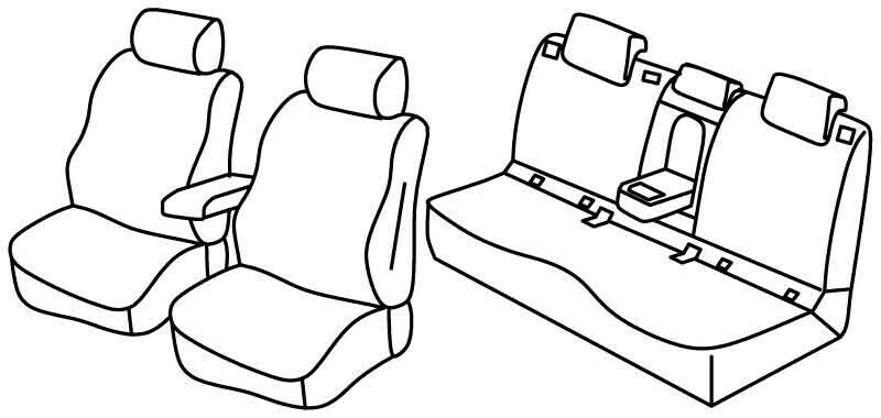 Set coprisedili Superior - Nero/Grigio - compatibile per Volvo XC40 (10/17>)