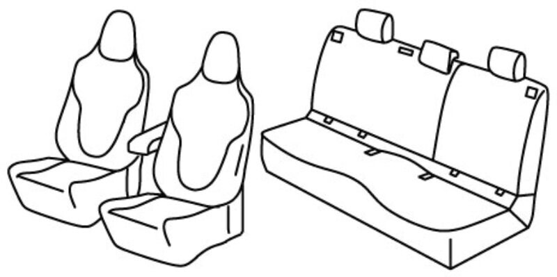 Set coprisedili Superior - Nero/Rosso - compatibile per Volvo EX30 (08/23>)