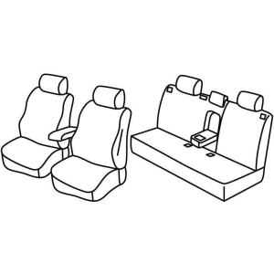 Set coprisedili Superior - Nero/Grigio - compatibile per Chevrolet Cruze 4p (03/09>09/15) J300
