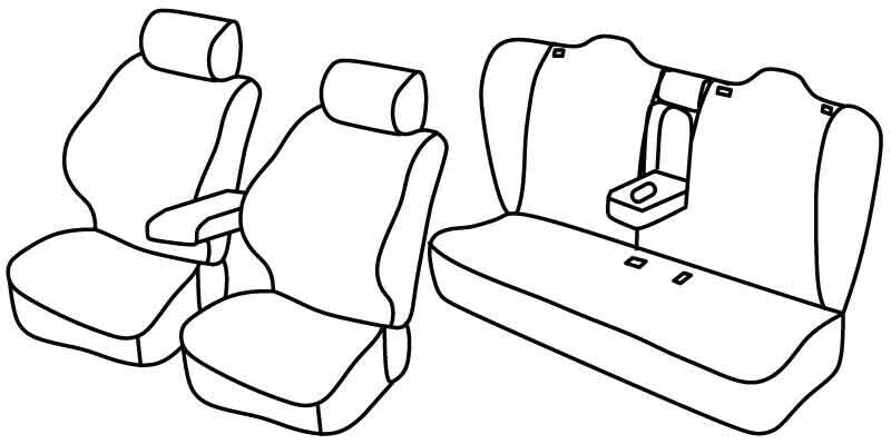 Set coprisedili Superior - Nocciola - compatibile per Tesla Model 3 4p (03/19>)