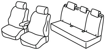 Set coprisedili Superior - Nero/Blu - compatibile per KG Mobility Tivoli (11/23>)