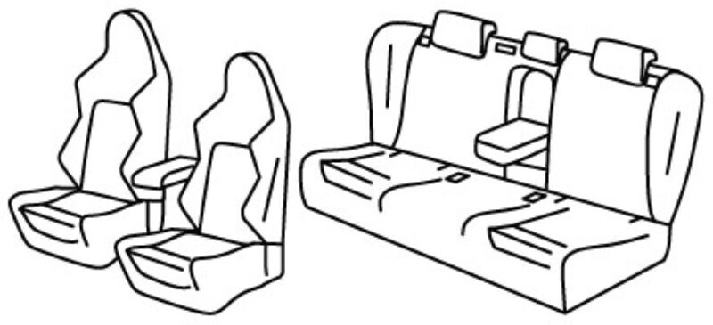 Set coprisedili Superior - Nero/Blu - compatibile per Cupra Formentor (11/20>) e-HYBRID