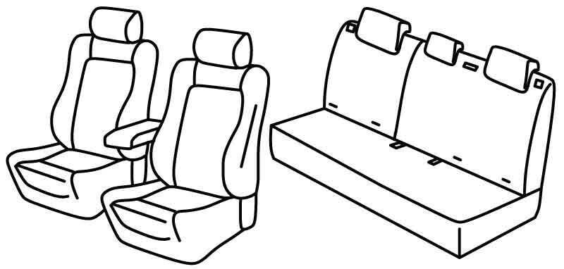 Set coprisedili Superior - Nocciola - compatibile per MG ZS Classic (03/21>) Excite