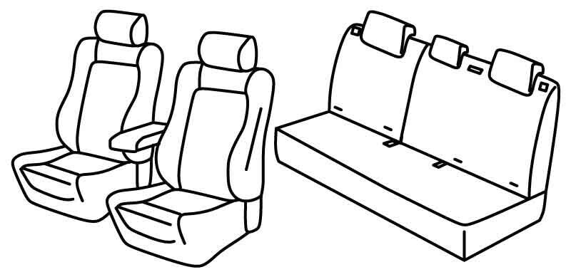 Set coprisedili Superior - Grigio/Nero - compatibile per MG ZS Classic (03/21>) EV Luxury