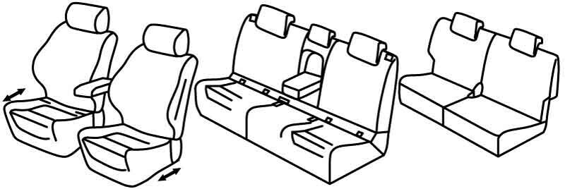 Set coprisedili Superior - Beige - compatibile per Bmw Serie 2 Gran Tourer (05/15>12/22)