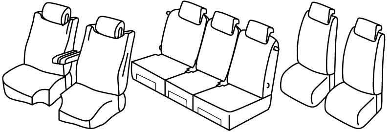 Set coprisedili Superior - Grigio/Nero - compatibile per Citroen C4 Grand Picasso (10/13>05/16) Space Tourer