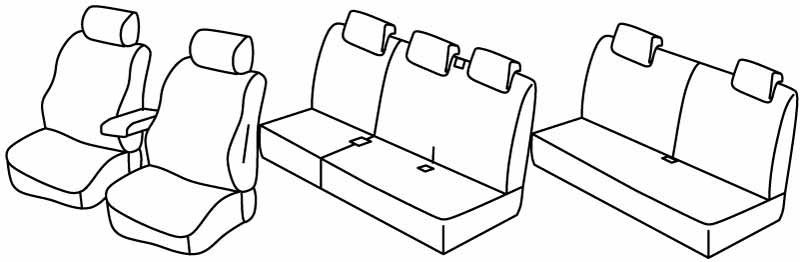 Set coprisedili Superior - Nocciola - compatibile per Dacia Lodgy (05/12>01/21) - Dacia Lodgy Stepway (02/21>08/22)