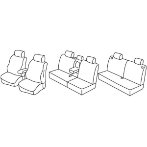 Set coprisedili Superior - Nero/Grigio - compatibile per Fiat Freemont (05/11>11/16)