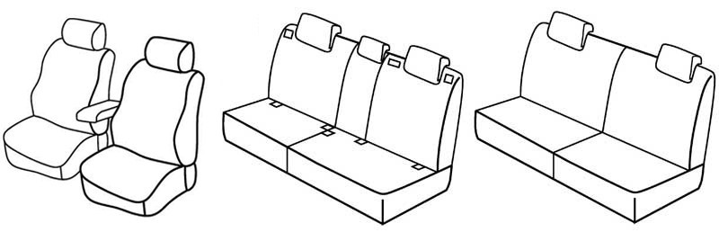 Set coprisedili Superior - Beige - compatibile per Hyundai Santa Fe (03/06>09/12)