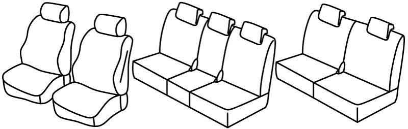 Set coprisedili Superior - Nero/Rosso - compatibile per Mazda 5 5p (08/05>10/10)