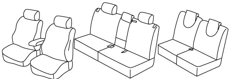 Set coprisedili Superior - Nocciola - compatibile per Nissan X-Trail (06/14>09/22)