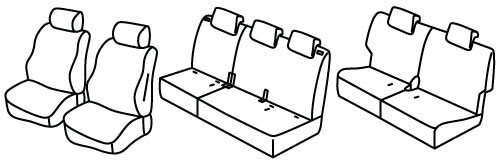 Set coprisedili Superior - Beige - compatibile per Nissan NV200 (09/09>09/21)