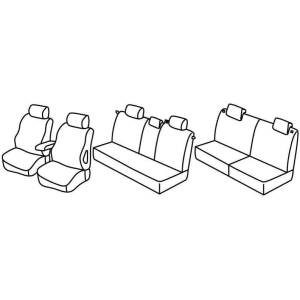 Set coprisedili Superior - Grigio/Nero - compatibile per Opel Zafira (09/05>10/11)  - Opel Zafira One (11/11>07/15)
