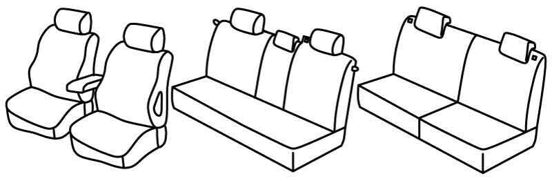 Set coprisedili Superior - Beige - compatibile per Opel Zafira (09/05>10/11) - Opel Zafira One (11/11>07/15)