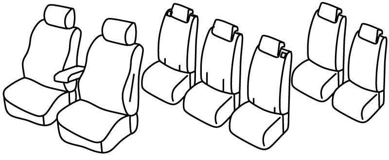 Set coprisedili Superior - Grigio/Nero - compatibile per Opel Zafira Tourer (11/11>12/19) Enjoy, Cosmo