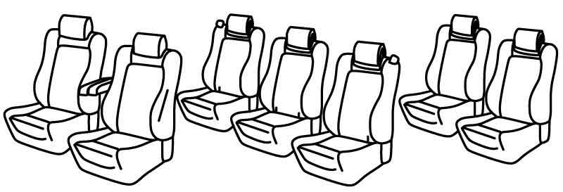 Set coprisedili Superior - Nocciola - compatibile per Peugeot 5008 (01/17>08/24)