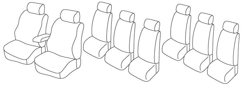 Set coprisedili Superior - Grigio/Nero - compatibile per Renault Master (07/97>01/10) Dal 2002, Luxury