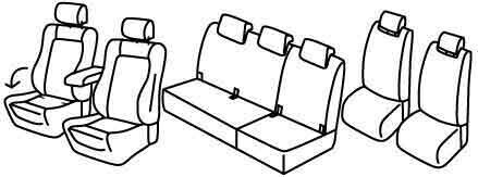 Set coprisedili Superior - Nocciola - compatibile per Renault Grand Scenic 7 posti (11/16>12/22)