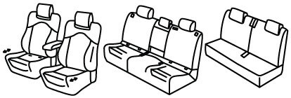 Set coprisedili Superior - Beige - compatibile per Skoda Kodiaq 5p (06/24>)