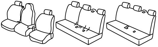 Set coprisedili Superior - Nocciola - compatibile per Opel Vivaro (03/19>) - Renault Trafic (03/21>)