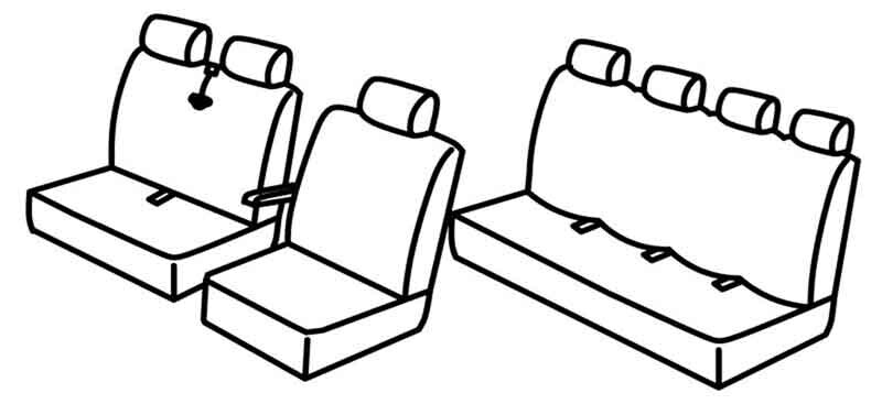 Set coprisedili Superior - Beige - compatibile per Citroen Jumper (05/14>) Dal 2021 - Fiat Ducato (05/20>) - Opel Movano (01/22>) - Peugeot Boxer (05/14>) dal 2021