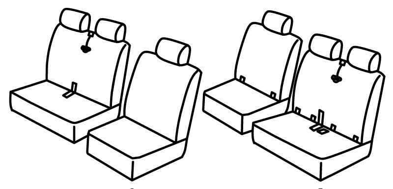 Set coprisedili Superior - Nocciola - compatibile per Volkswagen Transporter T6.1 (01/20>)