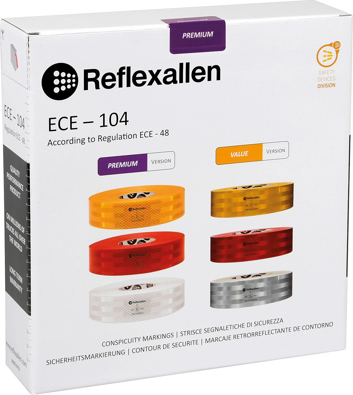 Premium, nastro segnaletico di sicurezza per superfici rigide - 12,5 m - Giallo - immagine 2