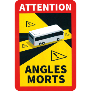 Contrassegno adesivo angoli morti, 1 pz - Autobus - FRA