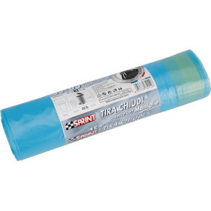 Rotolo 15 sacchi azzurri profumati per raccolta differenziata, linea professionale - 45 L - 55x65 cm