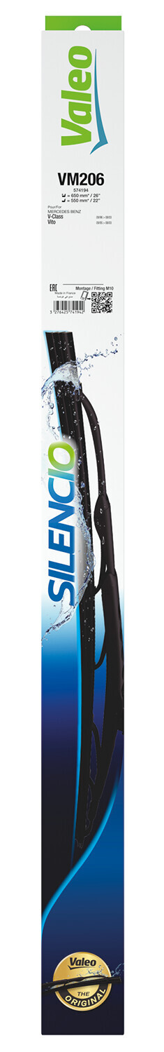 Silencio Conventional Performance, spazzola tergicristallo - VM206 - 650 + 550 mm - 2 pz - immagine 2
