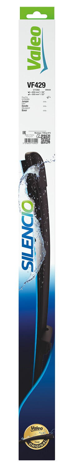 Silencio Flat Blades, spazzole tergicristallo - VF429 - 650 + 550 mm - 2 pz - immagine 2
