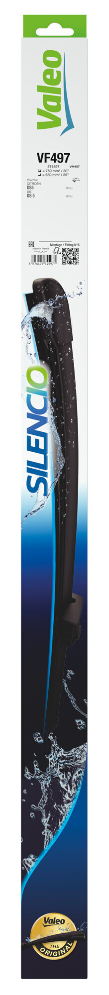 Silencio Flat Blades, spazzole tergicristallo - VF497 - 750 + 630 mm - 2 pz - immagine 2