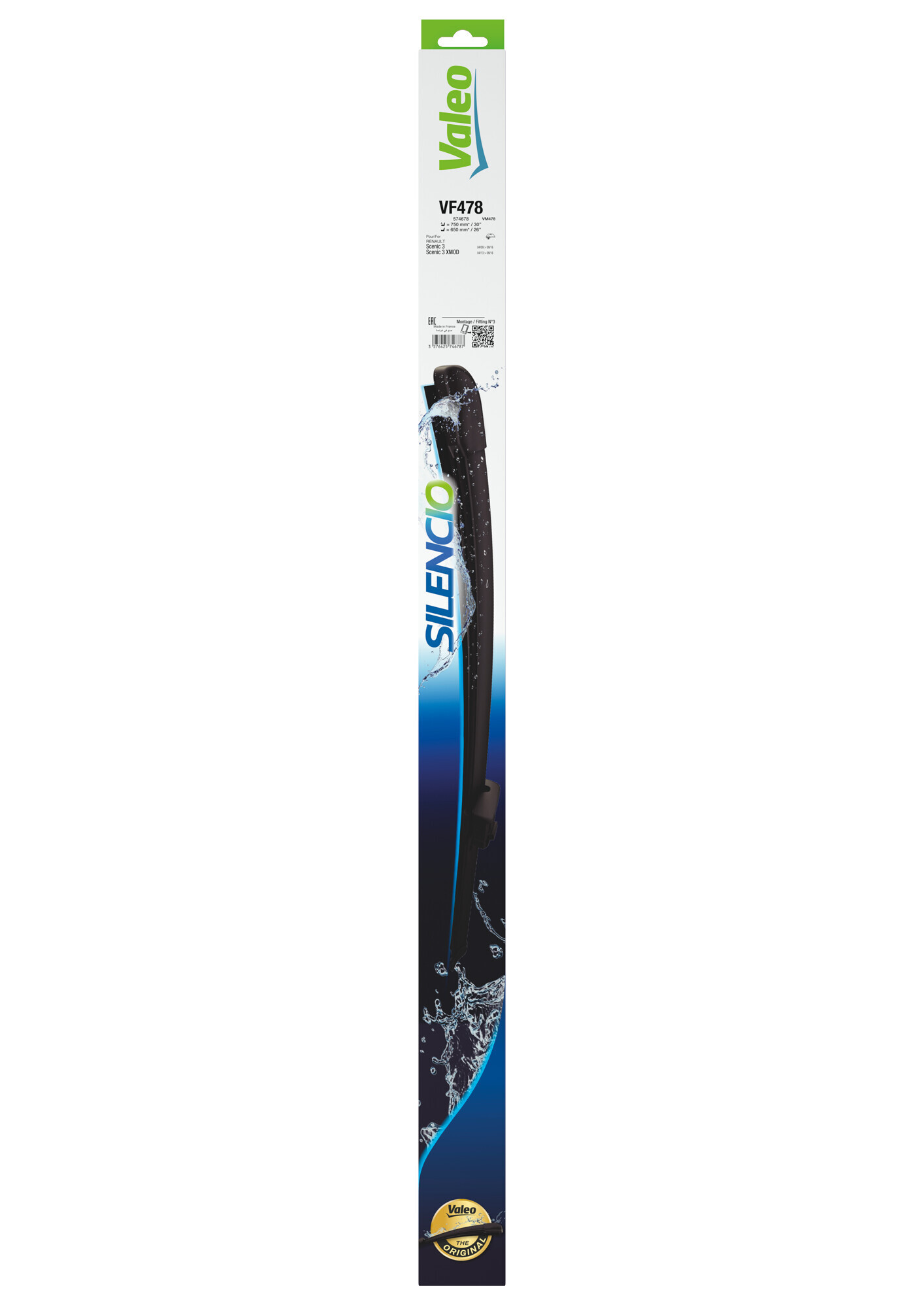 Silencio Flat Blades, spazzole tergicristallo - VF478 - 750 + 650 mm - 2 pz - immagine 2