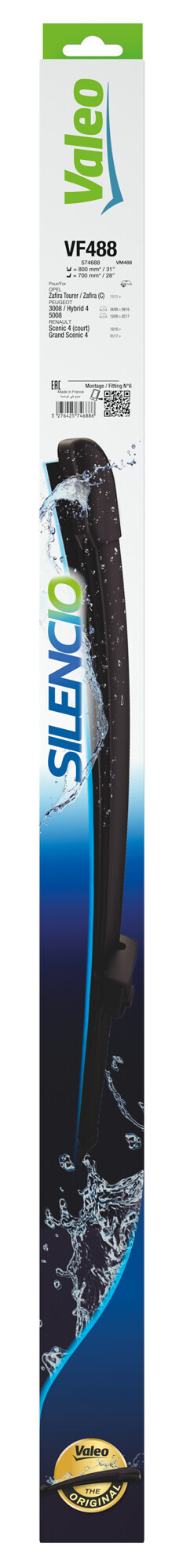 Silencio Flat Blades, spazzole tergicristallo - VF488 - 800 + 700 mm - 2 pz - immagine 2