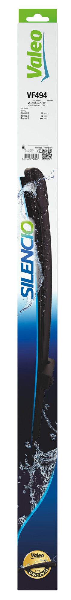 Silencio Flat Blades, spazzole tergicristallo - VF494 - 730 + 730 mm - 2 pz - immagine 2