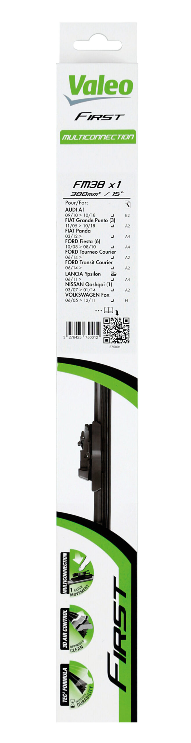 First Flat Blades, spazzola tergicristallo - FM38 - 380 mm - 1 pz - immagine 7