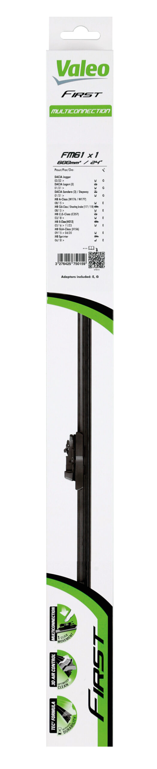 First Flat Blades, spazzola tergicristallo - FM61 - 600 mm - 1 pz - immagine 7