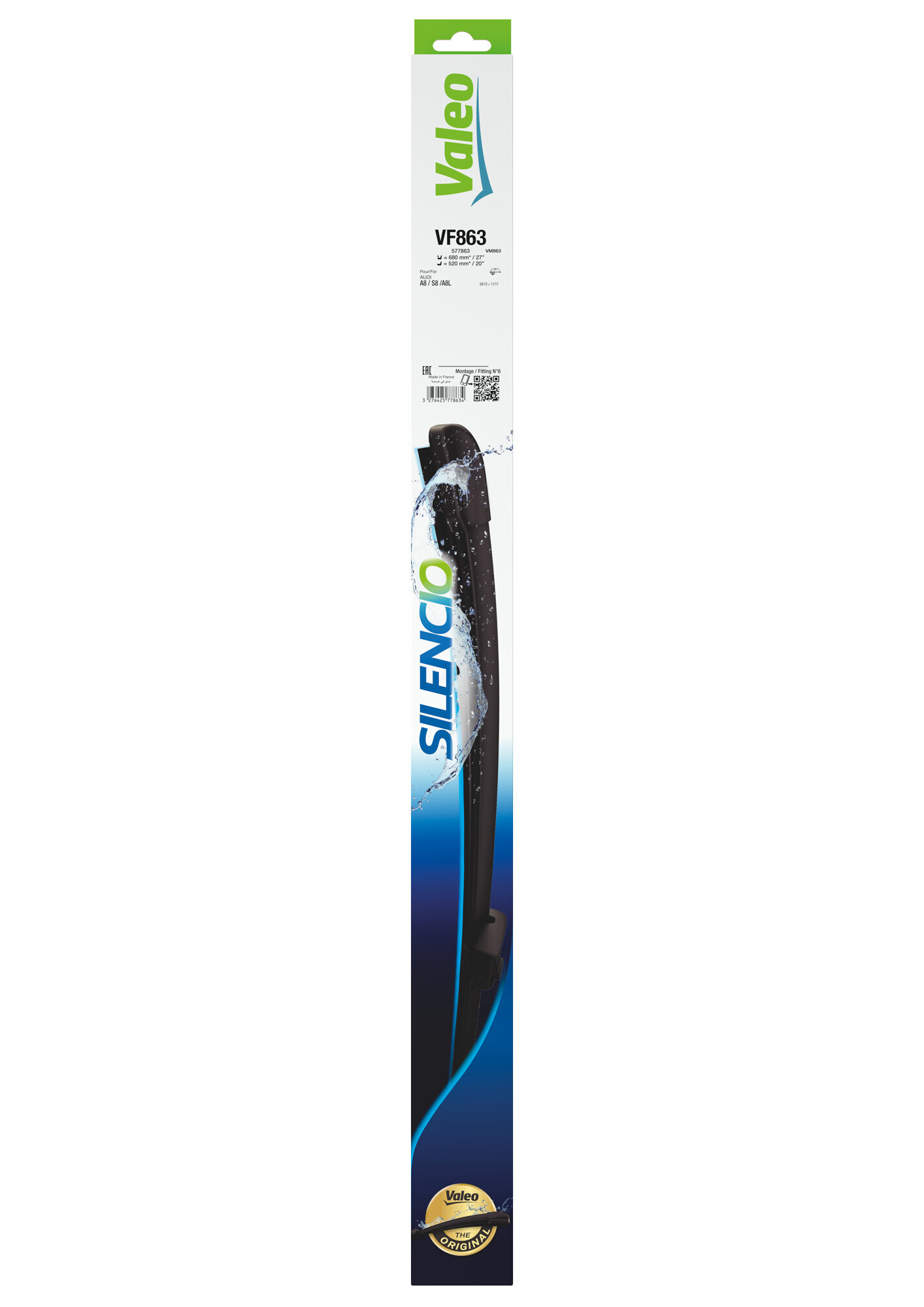 Silencio Flat Blades, spazzole tergicristallo - VF863 - 680 + 520 mm - 2 pz - immagine 2