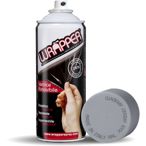 Wrapper, pellicola spray rimovibile, 400 ml - Grigio argento - Ral 7001