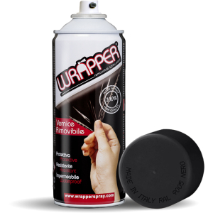 Wrapper, pellicola spray rimovibile, 400 ml - Nero opaco - Ral 9005