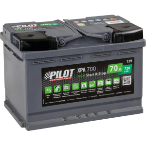 Batteria 12V - Pilot Start-Stop AGM - 70 Ah - 720 A - L3